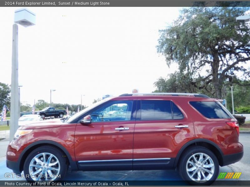 Sunset / Medium Light Stone 2014 Ford Explorer Limited