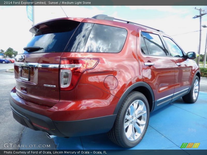Sunset / Medium Light Stone 2014 Ford Explorer Limited