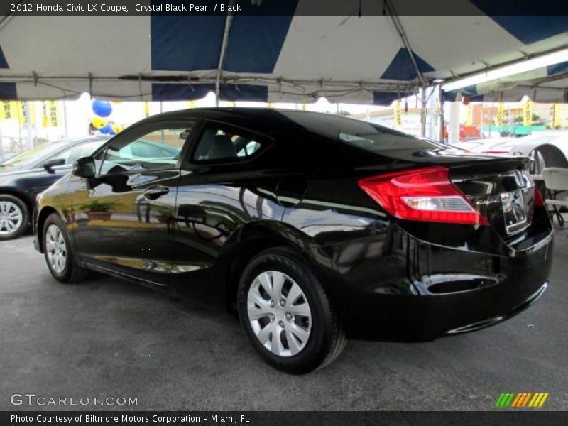 Crystal Black Pearl / Black 2012 Honda Civic LX Coupe