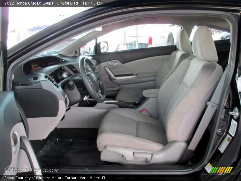 Crystal Black Pearl / Black 2012 Honda Civic LX Coupe