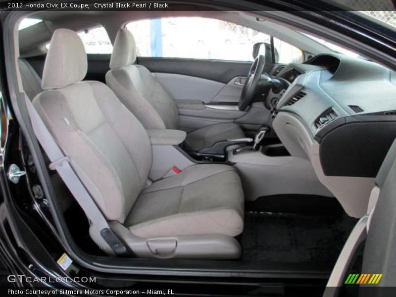 Crystal Black Pearl / Black 2012 Honda Civic LX Coupe