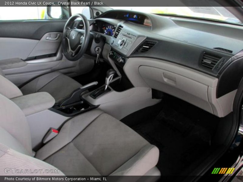 Crystal Black Pearl / Black 2012 Honda Civic LX Coupe
