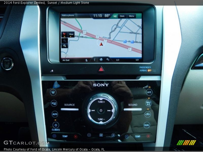 Navigation of 2014 Explorer Limited