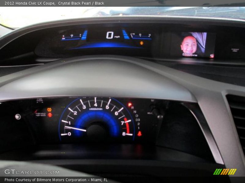 Crystal Black Pearl / Black 2012 Honda Civic LX Coupe