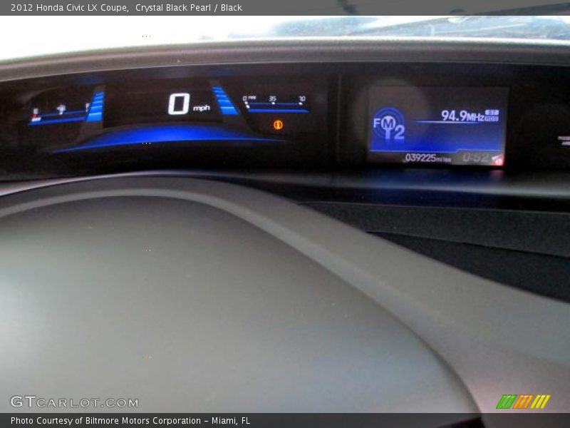 Crystal Black Pearl / Black 2012 Honda Civic LX Coupe