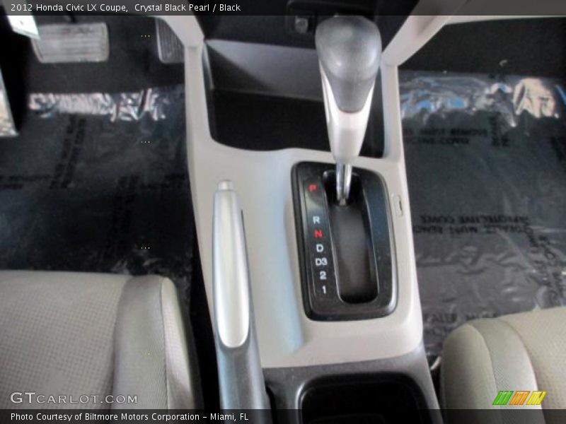 Crystal Black Pearl / Black 2012 Honda Civic LX Coupe