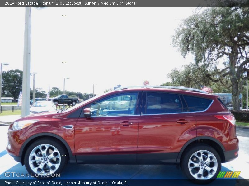 Sunset / Medium Light Stone 2014 Ford Escape Titanium 2.0L EcoBoost