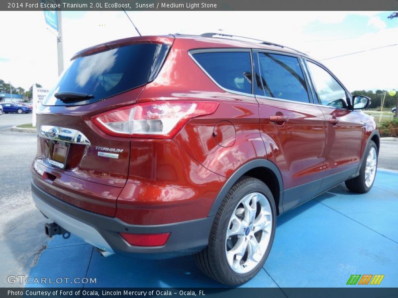 Sunset / Medium Light Stone 2014 Ford Escape Titanium 2.0L EcoBoost