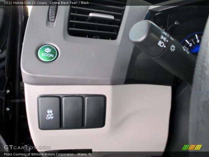 Crystal Black Pearl / Black 2012 Honda Civic LX Coupe