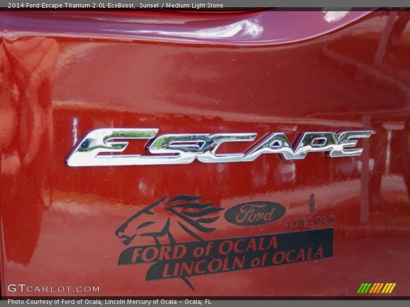 Sunset / Medium Light Stone 2014 Ford Escape Titanium 2.0L EcoBoost