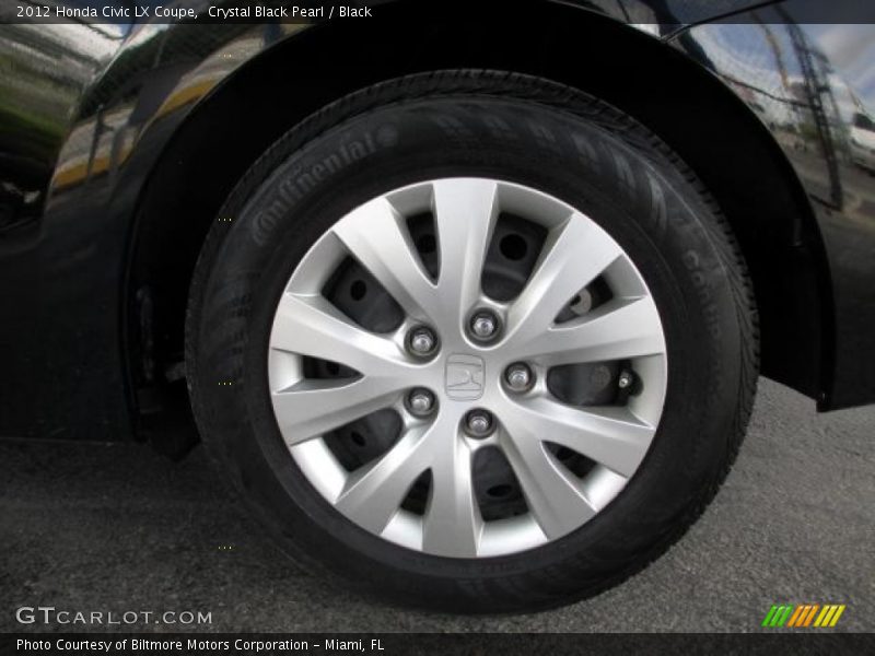 Crystal Black Pearl / Black 2012 Honda Civic LX Coupe