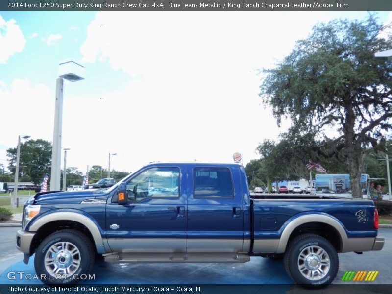 Blue Jeans Metallic / King Ranch Chaparral Leather/Adobe Trim 2014 Ford F250 Super Duty King Ranch Crew Cab 4x4
