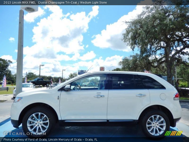 Crystal Champagne Tri-Coat / Medium Light Stone 2013 Lincoln MKX FWD