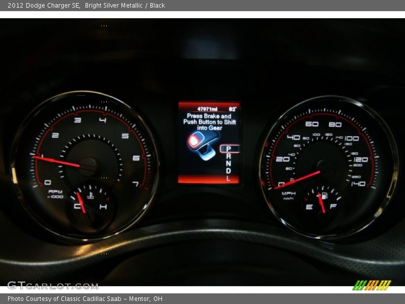 Bright Silver Metallic / Black 2012 Dodge Charger SE