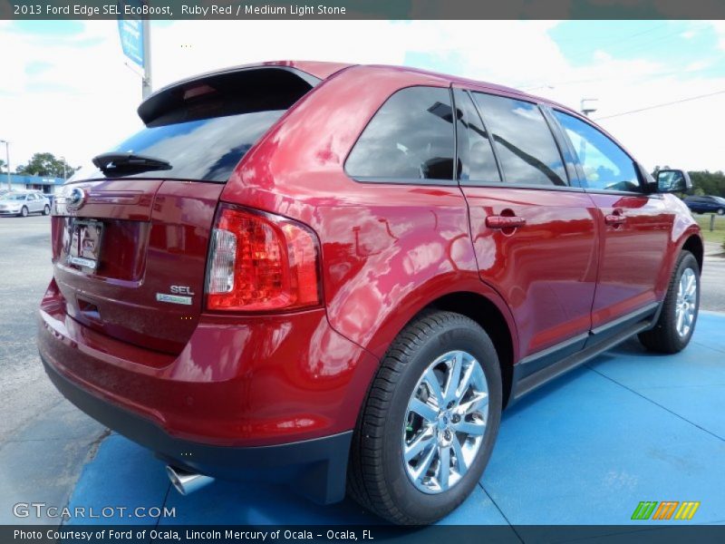 Ruby Red / Medium Light Stone 2013 Ford Edge SEL EcoBoost