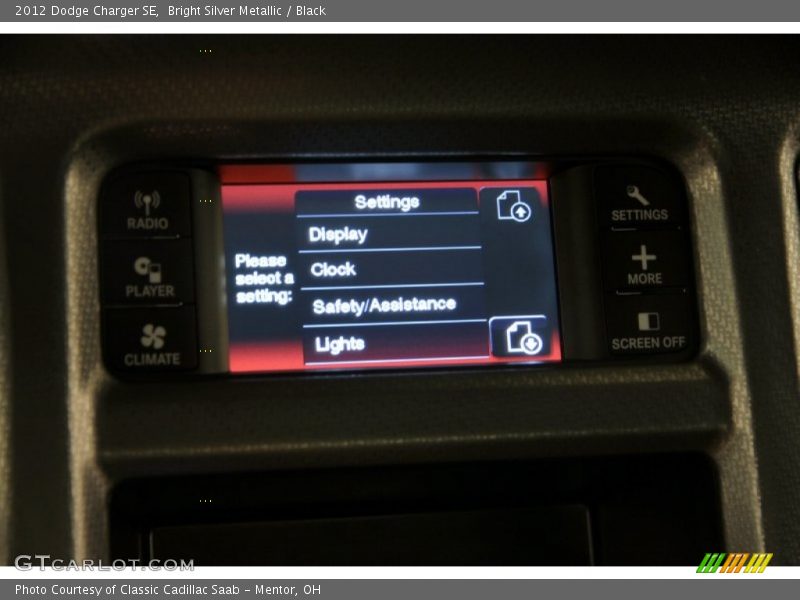 Bright Silver Metallic / Black 2012 Dodge Charger SE