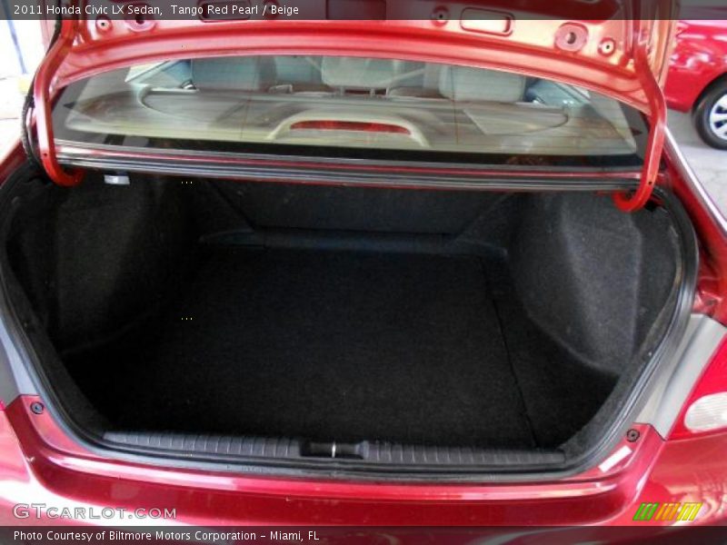 Tango Red Pearl / Beige 2011 Honda Civic LX Sedan