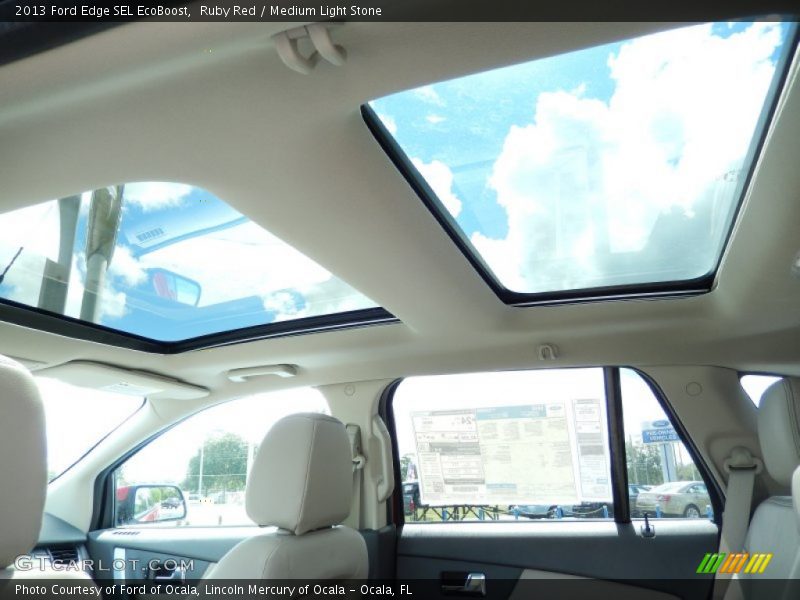 Ruby Red / Medium Light Stone 2013 Ford Edge SEL EcoBoost