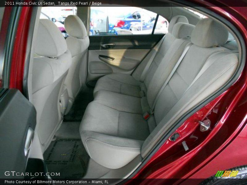 Tango Red Pearl / Beige 2011 Honda Civic LX Sedan