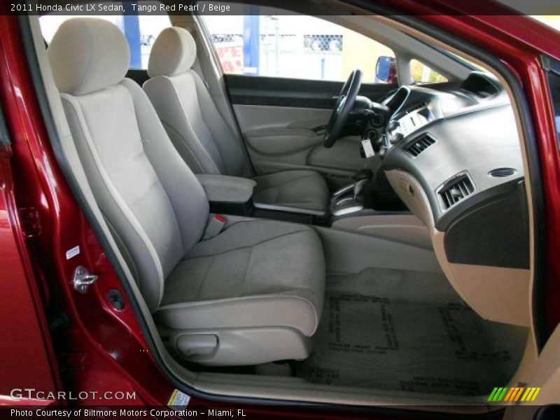 Tango Red Pearl / Beige 2011 Honda Civic LX Sedan