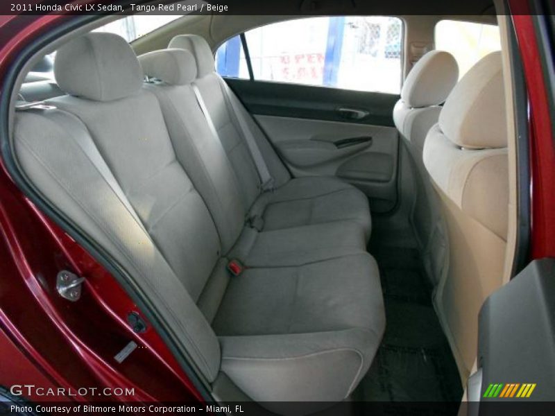 Tango Red Pearl / Beige 2011 Honda Civic LX Sedan
