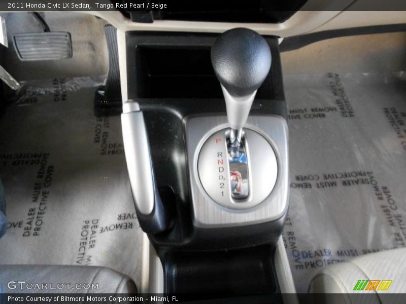 Tango Red Pearl / Beige 2011 Honda Civic LX Sedan