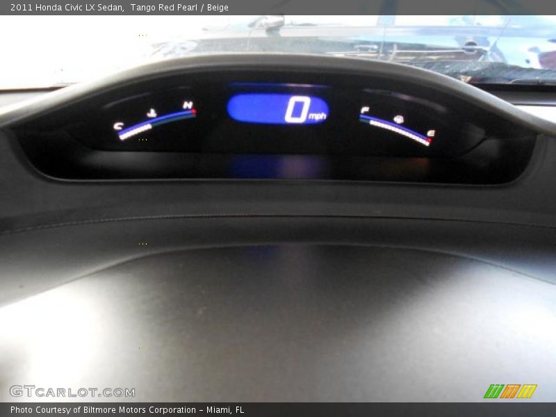 Tango Red Pearl / Beige 2011 Honda Civic LX Sedan