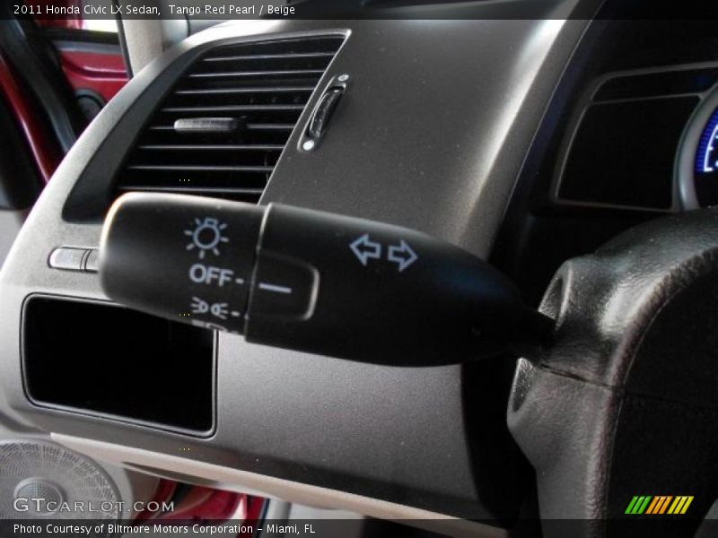 Tango Red Pearl / Beige 2011 Honda Civic LX Sedan