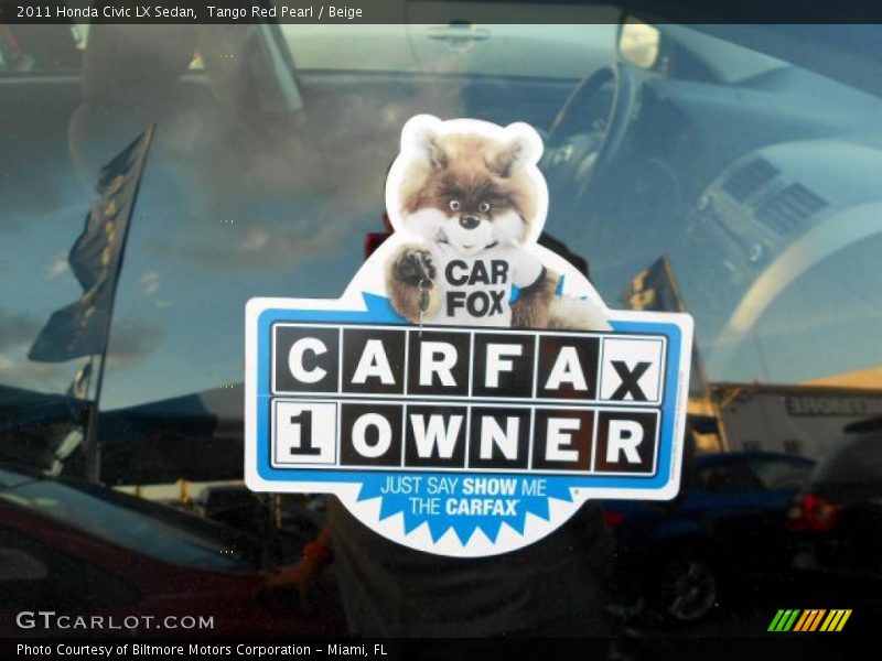 Tango Red Pearl / Beige 2011 Honda Civic LX Sedan