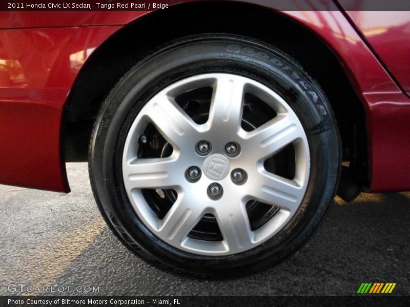 Tango Red Pearl / Beige 2011 Honda Civic LX Sedan