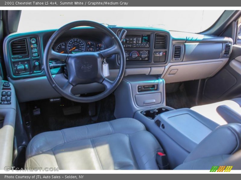 Summit White / Graphite/Medium Gray 2001 Chevrolet Tahoe LS 4x4