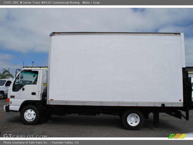 White / Gray 2005 GMC W Series Truck W4500 Commercial Moving