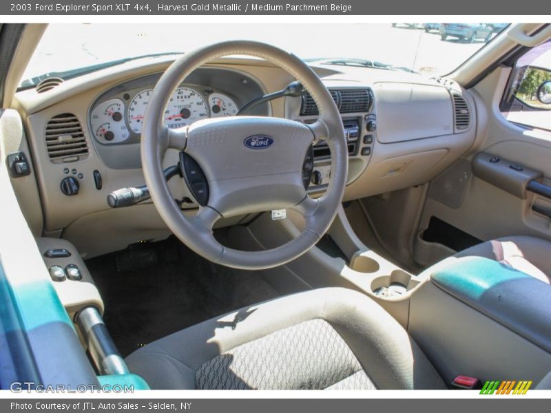 Harvest Gold Metallic / Medium Parchment Beige 2003 Ford Explorer Sport XLT 4x4
