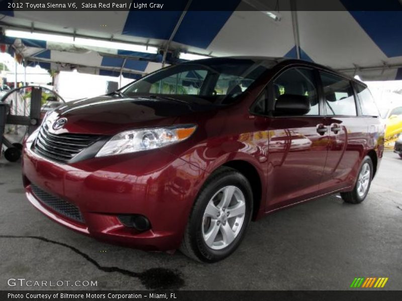 Salsa Red Pearl / Light Gray 2012 Toyota Sienna V6