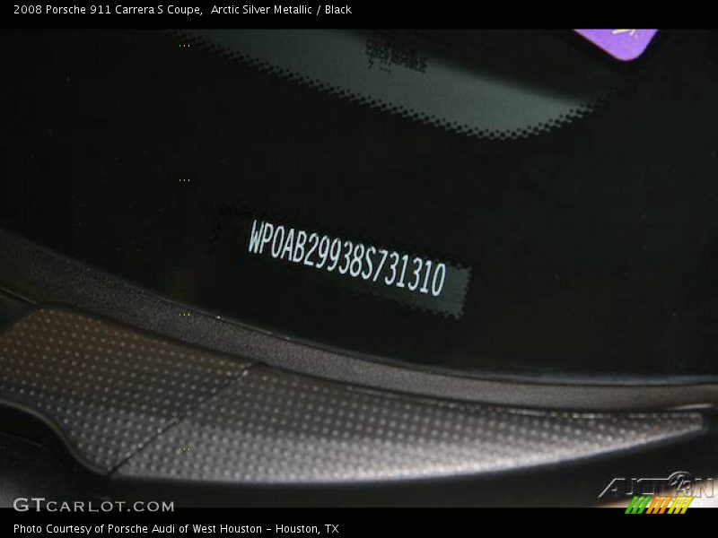 Arctic Silver Metallic / Black 2008 Porsche 911 Carrera S Coupe