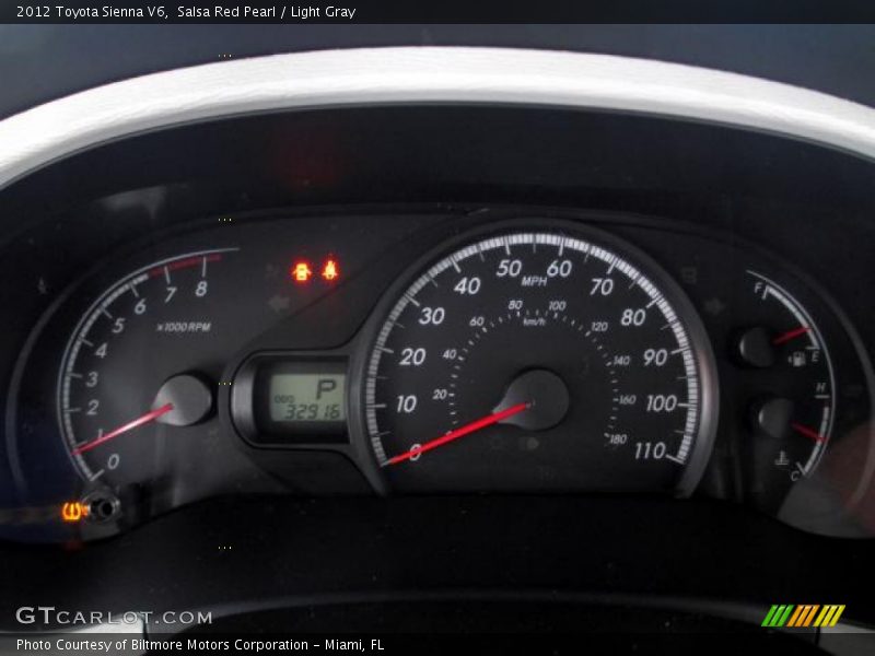 Salsa Red Pearl / Light Gray 2012 Toyota Sienna V6