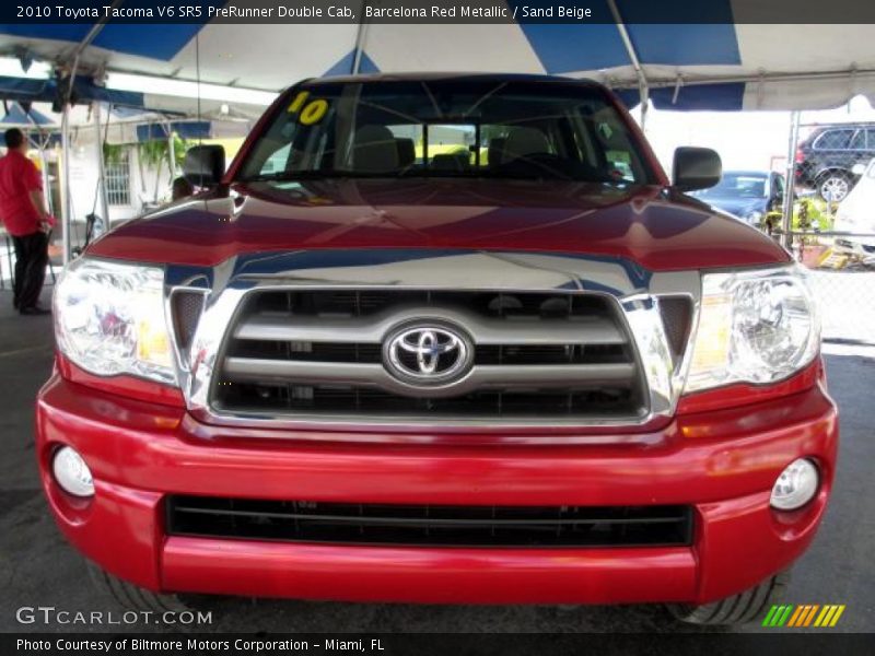 Barcelona Red Metallic / Sand Beige 2010 Toyota Tacoma V6 SR5 PreRunner Double Cab