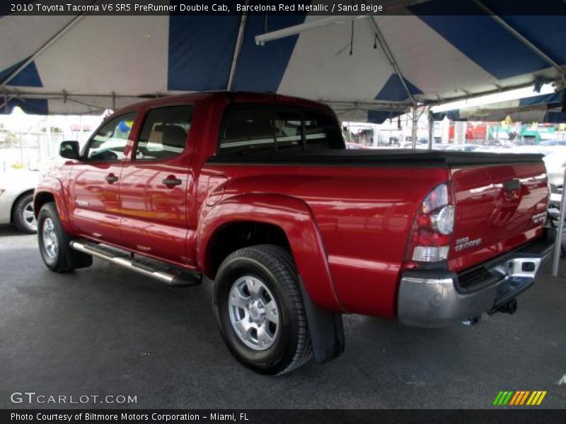 Barcelona Red Metallic / Sand Beige 2010 Toyota Tacoma V6 SR5 PreRunner Double Cab