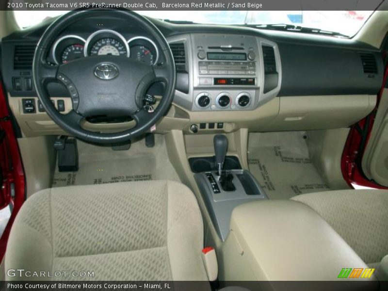 Barcelona Red Metallic / Sand Beige 2010 Toyota Tacoma V6 SR5 PreRunner Double Cab