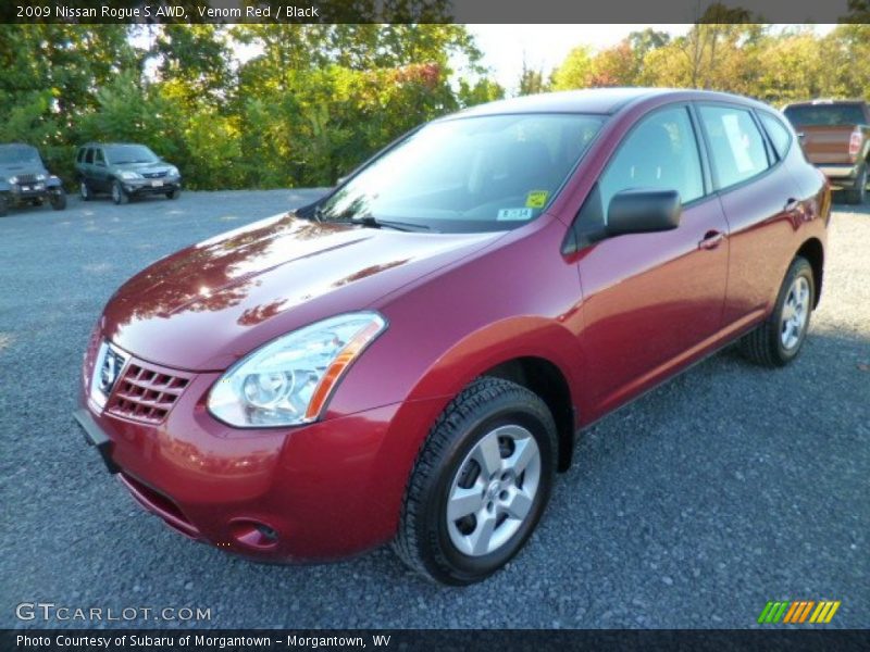 Venom Red / Black 2009 Nissan Rogue S AWD