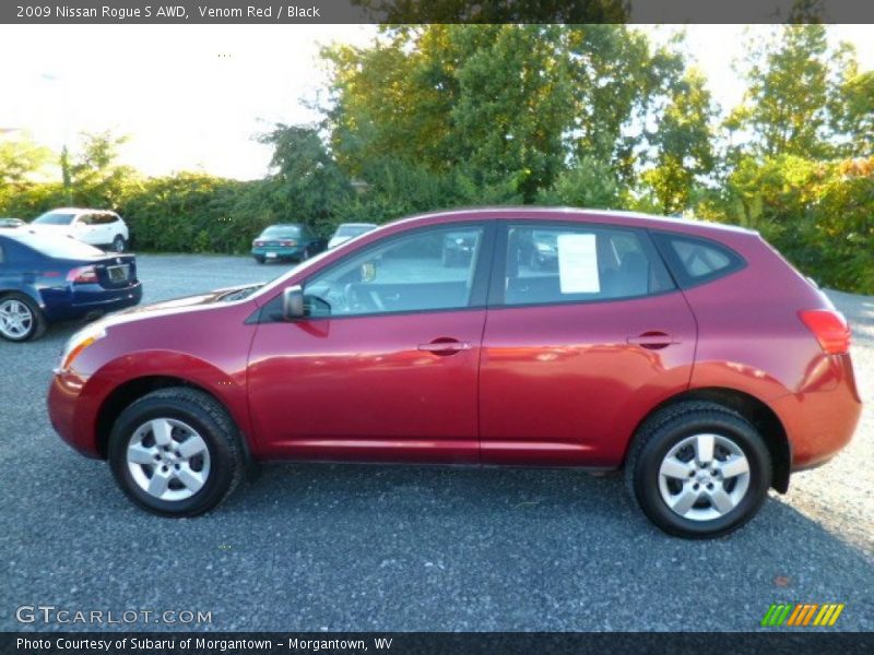 Venom Red / Black 2009 Nissan Rogue S AWD