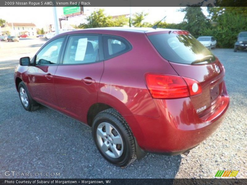 Venom Red / Black 2009 Nissan Rogue S AWD