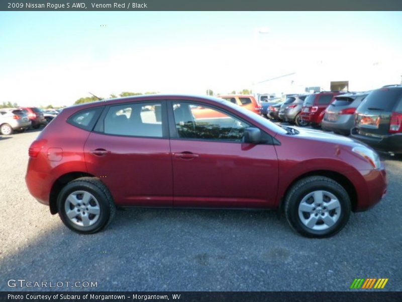 Venom Red / Black 2009 Nissan Rogue S AWD