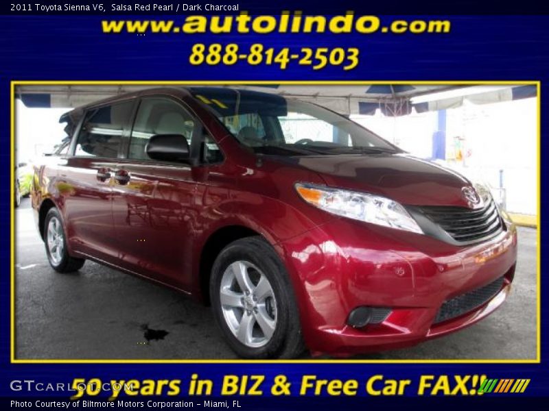 Salsa Red Pearl / Dark Charcoal 2011 Toyota Sienna V6