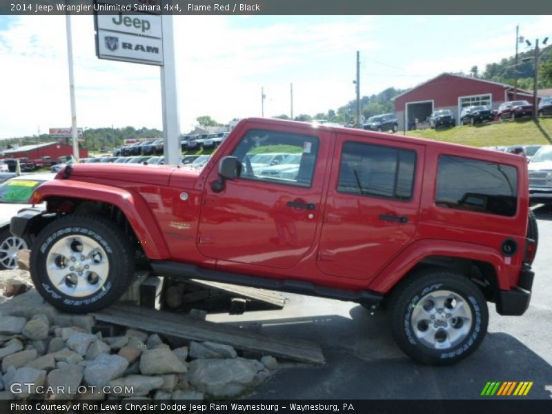 Flame Red / Black 2014 Jeep Wrangler Unlimited Sahara 4x4
