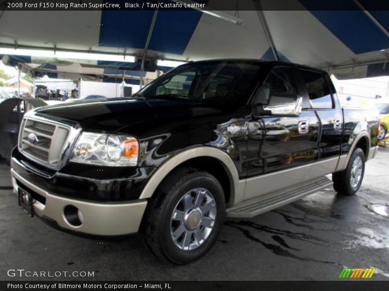 Black / Tan/Castaño Leather 2008 Ford F150 King Ranch SuperCrew