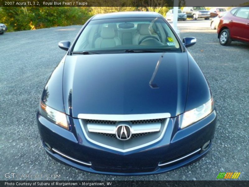 Royal Blue Pearl / Taupe 2007 Acura TL 3.2