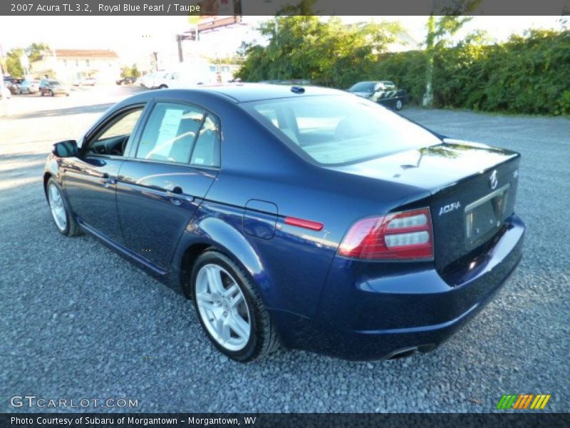 Royal Blue Pearl / Taupe 2007 Acura TL 3.2