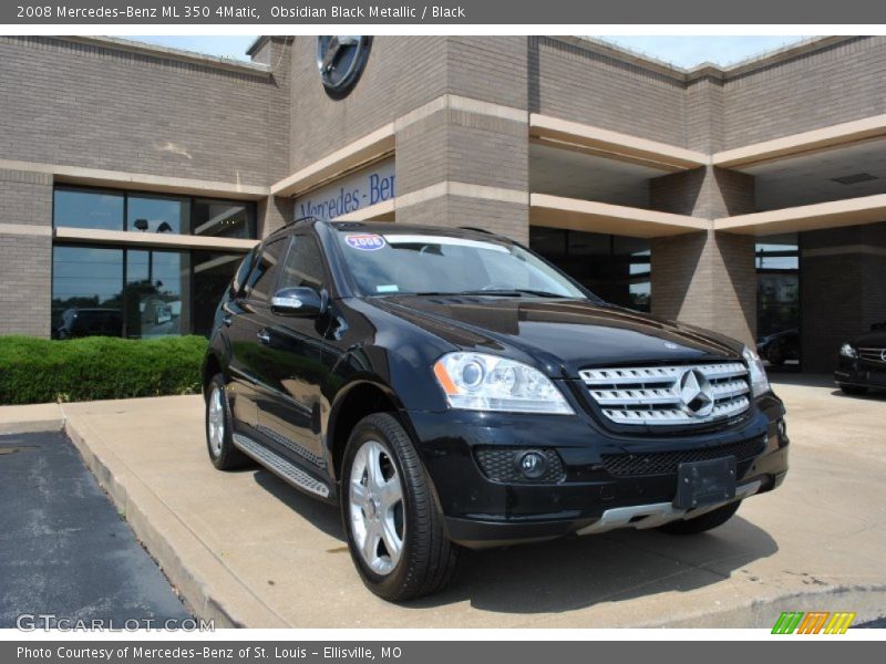 Obsidian Black Metallic / Black 2008 Mercedes-Benz ML 350 4Matic