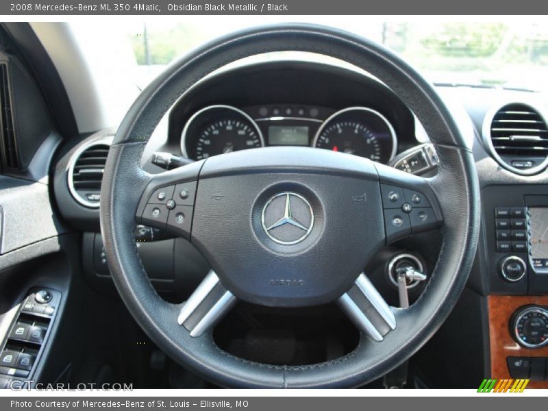 Obsidian Black Metallic / Black 2008 Mercedes-Benz ML 350 4Matic